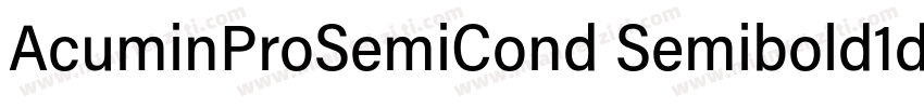 AcuminProSemiCond Semibold1d字体转换